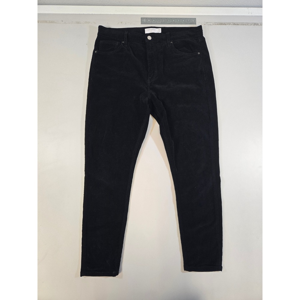 Topshop‎ Jamie Black Corduroy Skinny Jeans High Rise W34 L30 02K10RBLK